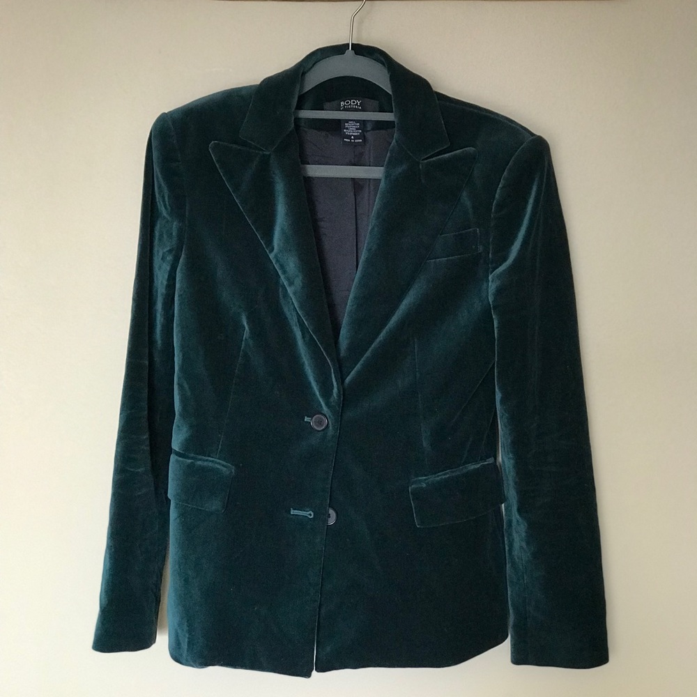 Victoria Secret forest green velvet blazer size 4